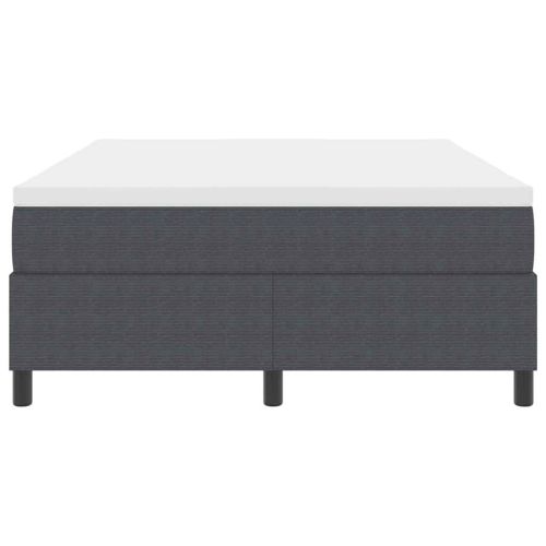 Легло с пружинирана основа Тъмен сив и бял 140 x 190 cm