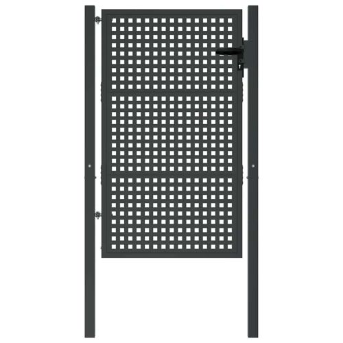 Градинска порта, антрацит, 100x150 см, стомана