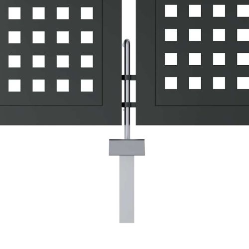 Градинска порта, антрацит, 300x75 см, стомана