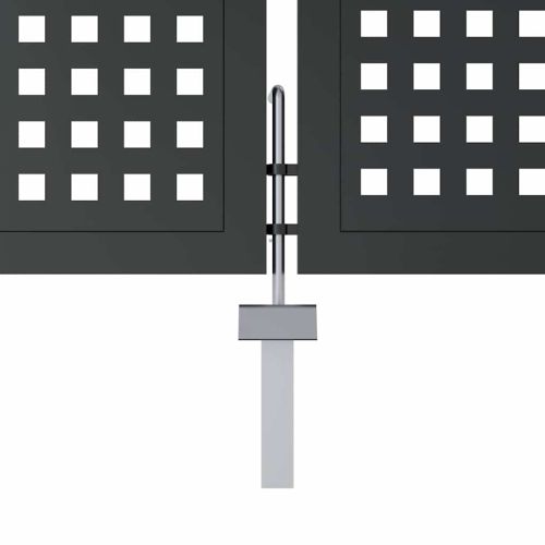 Градинска порта, антрацит, 300x125 см, стомана