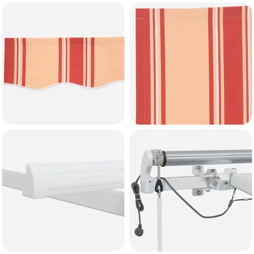 Сгъваем навес Жълт и оранжев 450 × 350 cm Полиестер и метал