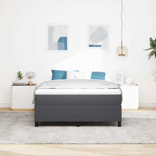 Платформено легло Тъмен сив 140 x 200 cm Кордюрова тъкан