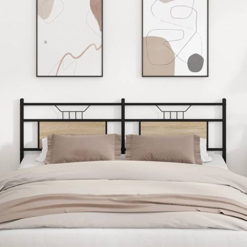 Резервна табла за легло Дъб Сонома 180 cm Изработена дървесина и стомана