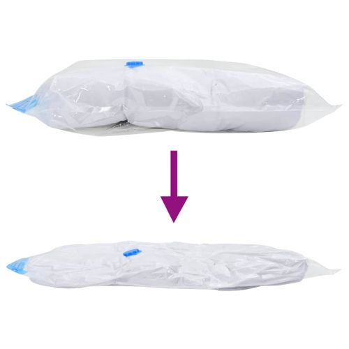 Чанти за съхранение 5 pcs Прозрачни и сини 70 x 50 cm