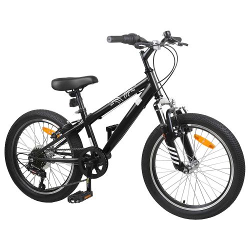 Kids Mountain Bike 20 инча 6-Speed за 5-8 години Черно