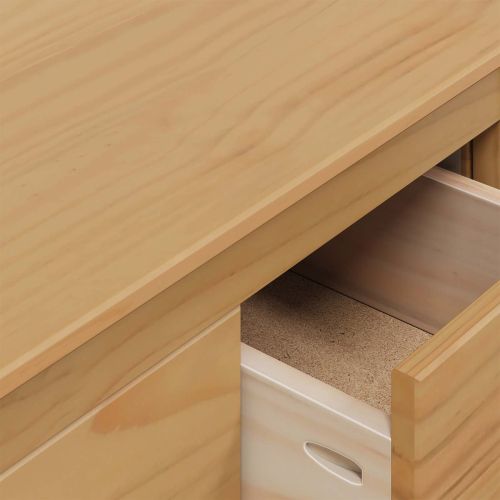 Масичка за кафе с чекмедже Hill Меден кафяв 79.5 x 79.5 x 49 см