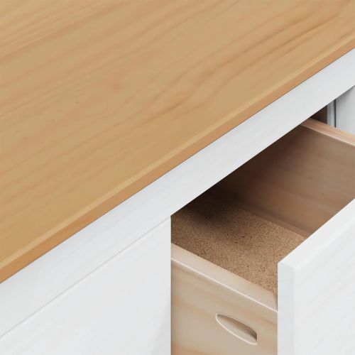 Масичка за кафе Hill Бяло и медено кафяво 79.5 x 79.5 x 49 см