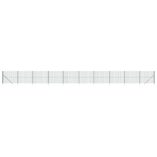 Плетена оградна мрежа с шипове, зелена, 1,4x25 м