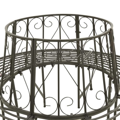 Градинска пейка за около дърво, 160 см, стомана