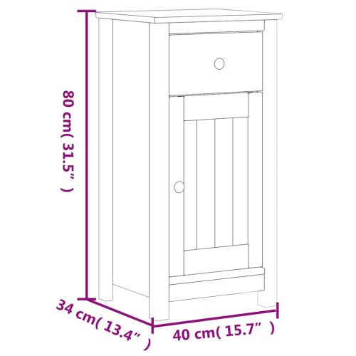 Комплект мебели за баня от 3 части "BERG" бял бор масив