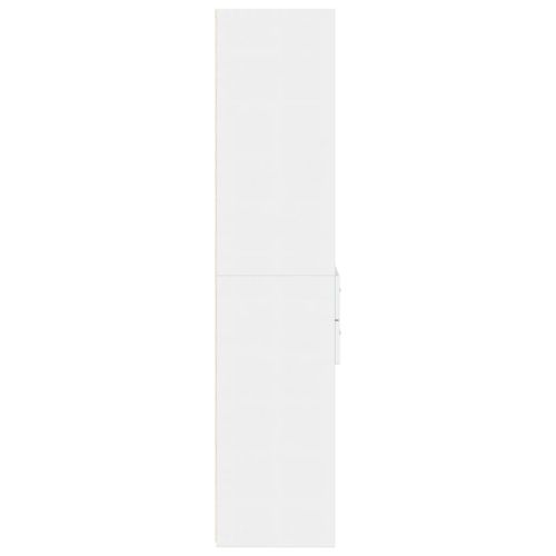 Висок шкаф, бял, 50x42,5x185 см, инженерно дърво