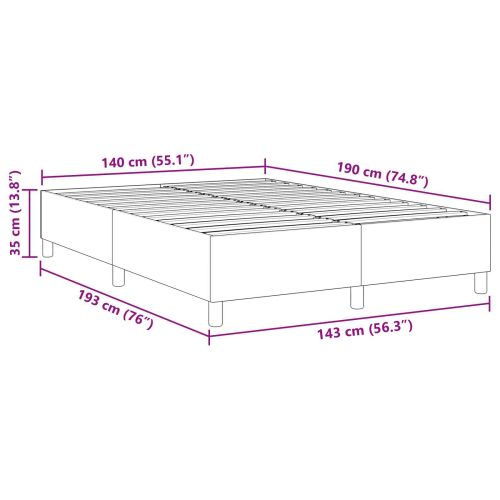 Платформено легло Светлосиво 140 x 190 cm Кордюрова тъкан
