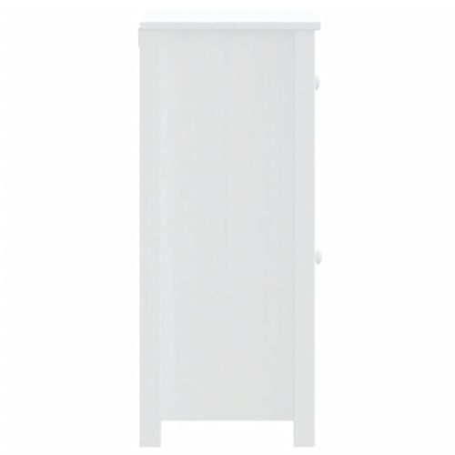 Шкаф за баня "BERG", бял, 40x34x80 см, бор масив