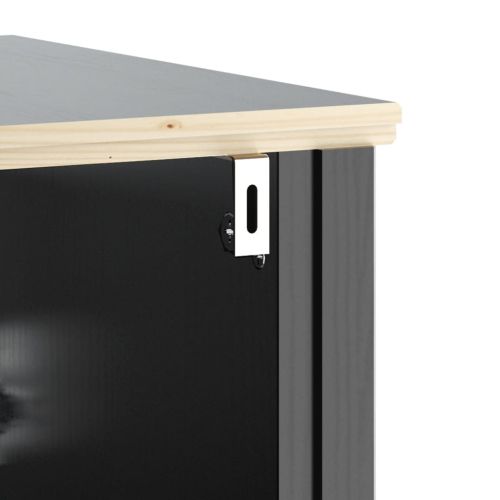 Шкаф за мивка за баня BERG, черно, 60x34x59 см, бор масив