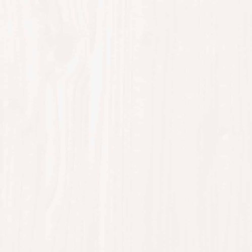 Нощно шкафче, бяло, 40x35x61,5 см, борово дърво масив