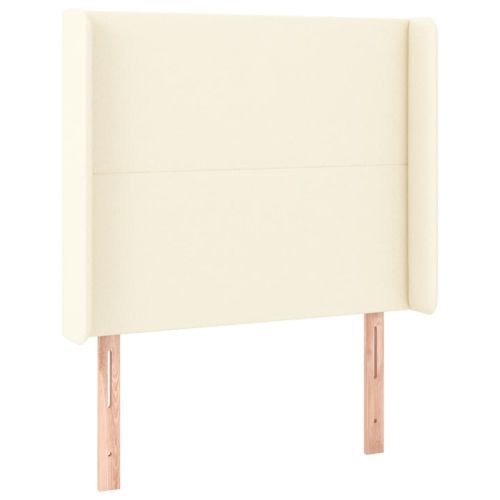 Боксспринг легло с матрак LED кремаво 100x200см изкуствена кожа