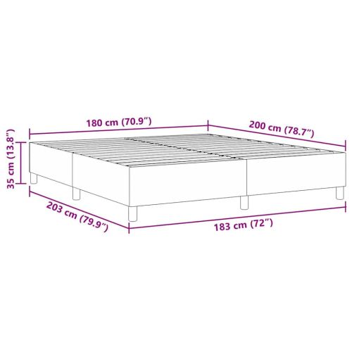 Платформено легло Крем 180 x 200 cm Кордюрова тъкан