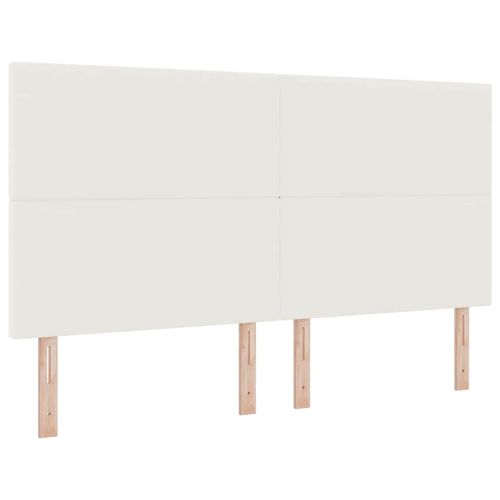 Легло с пружинирана основа Слонова кост и бяло 180 x 200 cm