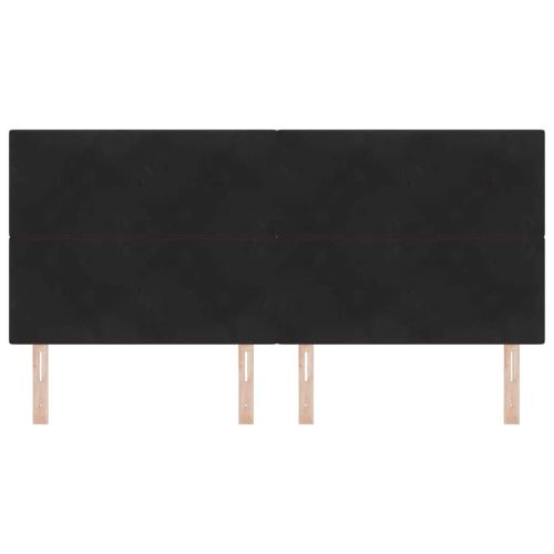 LED глава с LED ленти Черен 200 cm Кадифе
