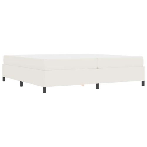 Рамка за легло с матрак Крем 200 x 200 cm текстил