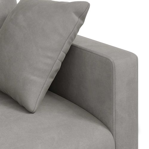 Комплект дивани 2 pcs Светлосиво 228 x 78 x 80 см Кадифе