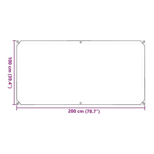 Платно с детайли Прозрачен 1 x 2 m Полиетилен