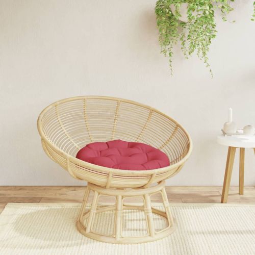 Кръгла възглавница виненочервена Ø 60 x11 см Оксфорд плат