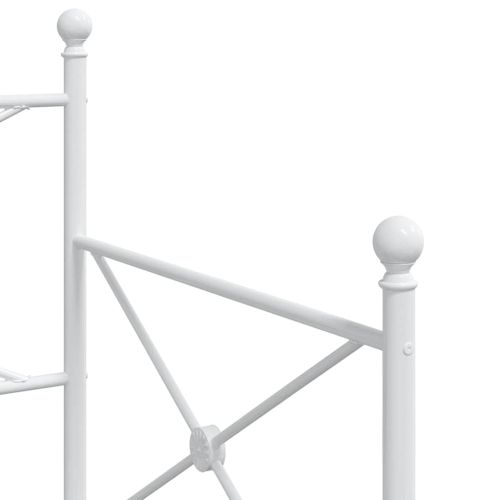 Дневна спалня с багажник без матрак Бяла 75x190 cm Стомана