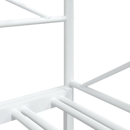 Дневна спалня с багажник без матрак Бяла 75x190 cm Стомана