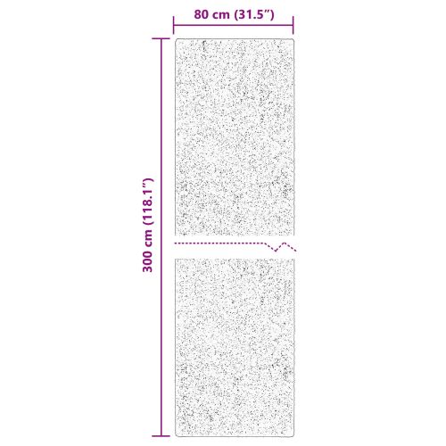Килими за помещение HUARTE Крем 300 x 80 см Полиестер