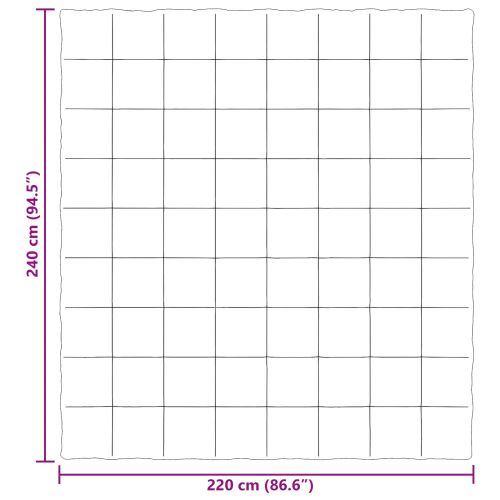 Летен юрган Патичено Светлосиво 220 x 240 cm Микрофибър