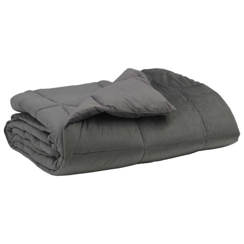 Летен юрган Патичено Светлосиво 220 x 260 cm Микрофибър