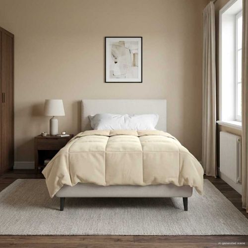 Летен юрган Патичено Крем 135 x 200 cm Микрофибър