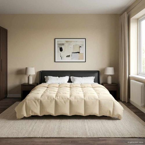 Летен юрган Патичено Крем 200 x 200 cm Микрофибър