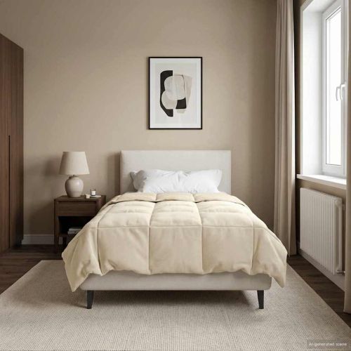 Летен юрган Патичено Крем 135 x 220 см Микрофибър