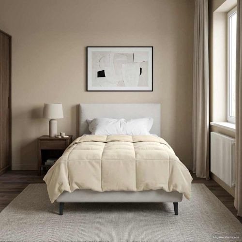 Летен юрган Патичено Крем 140 x 220 cm Микрофибър