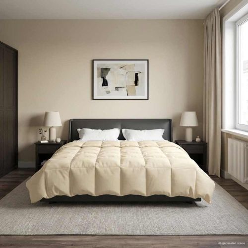 Летен юрган Патичено Крем 220 x 260 cm Микрофибър