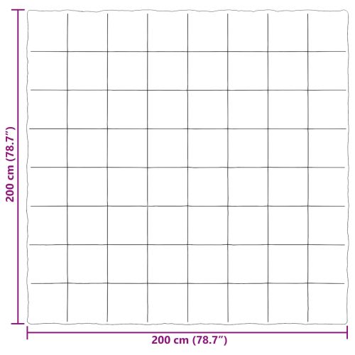 Пълно годишно юрганче Тъмен син 200 x 200 cm Микрофибър