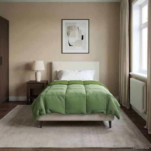 Зимен юрган Патичено Зелен 135 x 200 cm Микрофибър