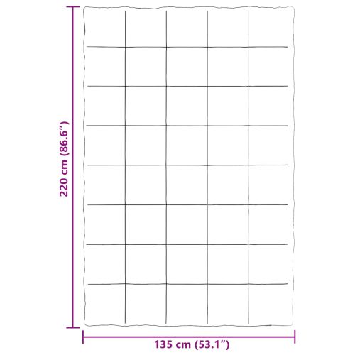 Зимен юрган Патичено Тъмен син 135 x 220 см Микрофибър