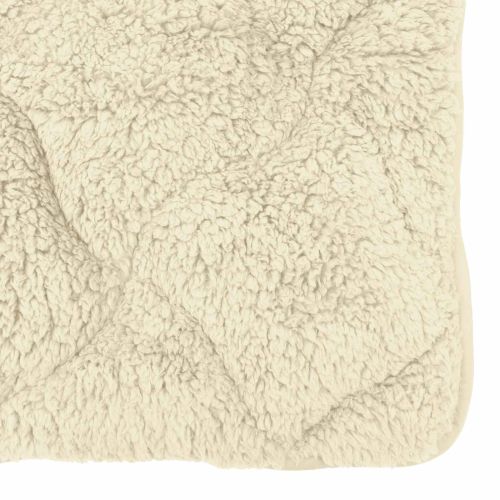 Летен юрган Крем 155 x 200 см Микрофибър и тедди флийс