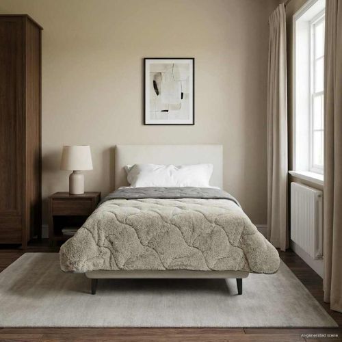 Пълно годишно юрганче Патичено Светлосиво 140 x 220 cm