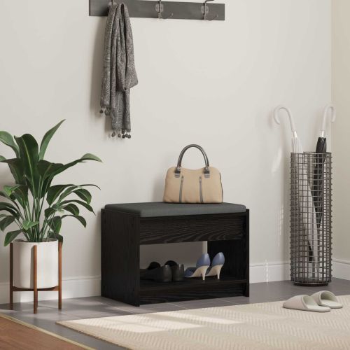 Пейка за коридор с възглавница с рафт Черен Дъб 63 x 38 x 45 см