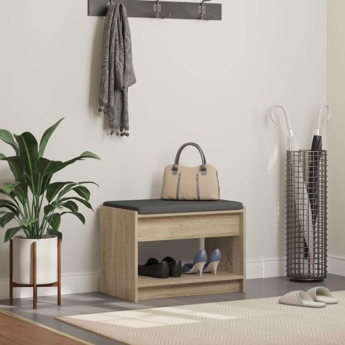 Пейка за коридор с възглавница Сонома дъб 63 x 38 x 45 см