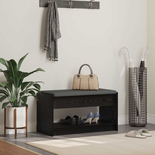 Пейка за коридор с възглавница с рафт Черен Дъб 83 x 38 x 45 см