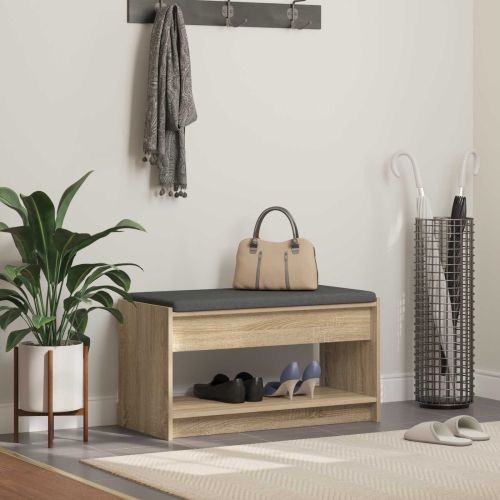 Пейка за коридор с възглавница Сонома дъб 83 x 38 x 45 см
