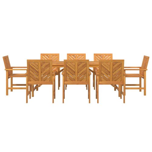 Комплект за хранене в градината 9 pcs Кафяво