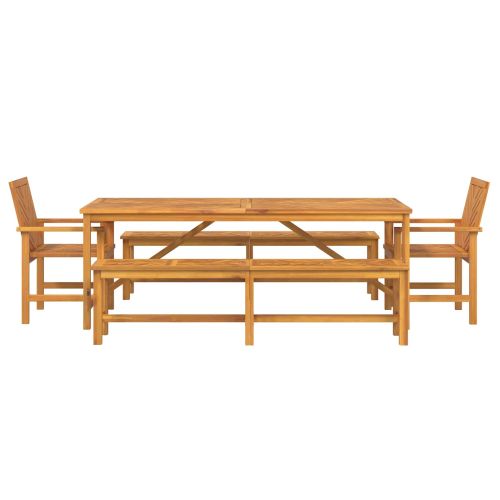 Комплект за хранене в градината 5 pcs Кафяво