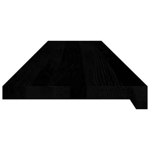 Стълбищни стъпала, 4 бр, тъмнокафяви, 110x30x2 см, дъб масив