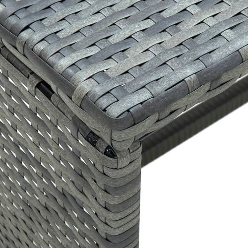 Кафе маса, антрацит, 70x40x38 см, полиратан